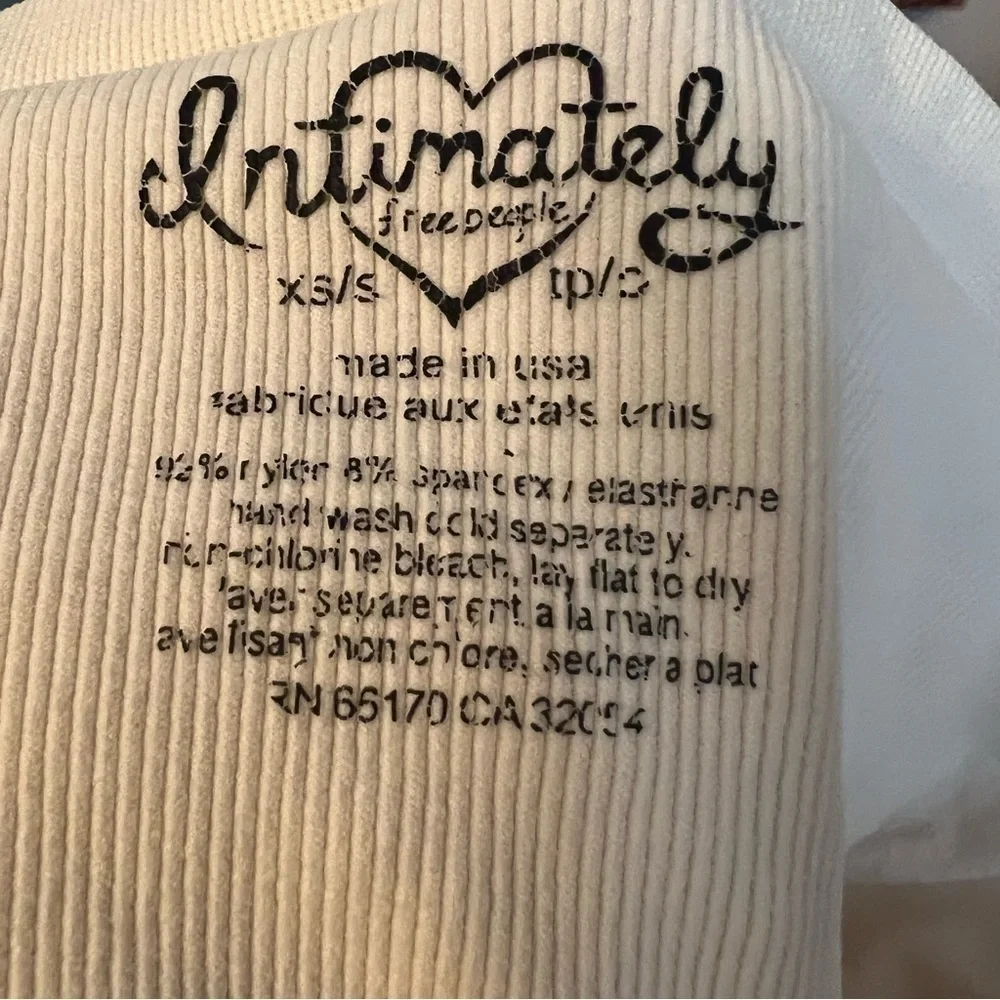 FREE PEOPLE INTIMATES Long Bandeau in Cream Size XS - Picture 5 of 5
